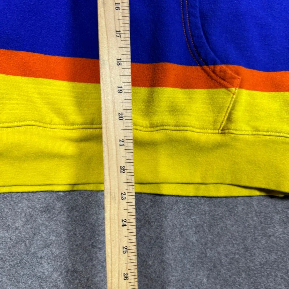 Polo Ralph Lauren Hoodie Kids XL 18-20 Multicolor Striped Logo Pullover Fleece